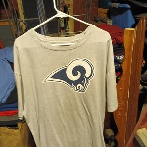 Gray T-Shirt with Blue Ram Logo